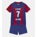 Tanie Strój piłkarski Barcelona Ferran Torres #7 Koszulka Podstawowej dla dziecięce 2023-24 Krótkie Rękawy (+ szorty)